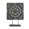 Benzara BM208289 Transitional Wooden Square Accent Decor, Black
