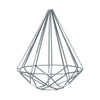 Benzara Metal Frame Pyramidal Sculpture with Tapered Bottom, Small, Silver