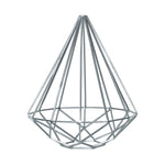 Benzara Metal Frame Pyramidal Sculpture with Tapered Bottom, Small, Silver