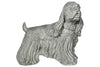 Benzara Dinmont Terrier Dog Figurine in Standing Position, Distressed Gray