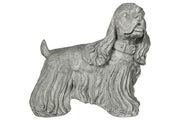 Benzara Dinmont Terrier Dog Figurine in Standing Position, Distressed Gray