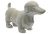Benzara Cement Dachshund Dog Figurine Standing on 4 legs, Weathered Gray