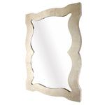 Benzara Traditional Style Wooden Wall Mirror with BevelLed Edges, Gold
