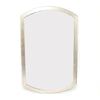 Benzara Contemporary Wooden Wall Mirror with Arched Top and Bottom, Gold