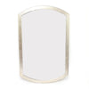 Benzara Contemporary Wooden Wall Mirror with Arched Top and Bottom, Gold