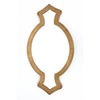 Benzara Contemporary Wooden Wall Mirror with Quatrefoil Shape Design, Gold