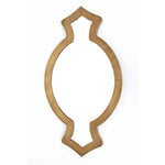 Benzara Contemporary Wooden Wall Mirror with Quatrefoil Shape Design, Gold