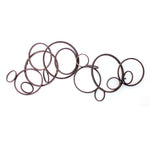 Benzara Industrial Style Metal Wall Decor with Multiple Circles, Bronze