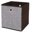 Benzara Clothes Storage Box with Fabric Wrapping, Set of 4, Brown and Gray