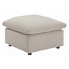 Benzara Transitional Style Oversized Ottoman with Loose Pillow Top Seating, Beige