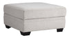 Benzara Polyester Upholstered Ottoman with Storage and Tapered Block Legs, Gray