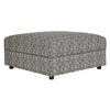 Benzara Contemporary Polyester Upholstered Ottoman with Storage, Gray and Black