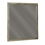Benzara Contemporary Style Rectangular Top Bedroom Mirror, Gray