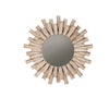 Benzara Contemporary Style Accent Mirror with Sun Burst Frame, Brown and Silver