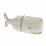 Benzara BM209723 Whale Design Hand Painted Metal Bookend, Pair of 2, Distressed White
