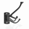 Benzara BM209731 Adjustable Metal Frame Wall Hook with Mounting Holes, Black