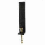 Benzara BM209749 Industrial Style Metal Frame Taper Candle Sconce, Black and Gold