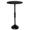 Benzara BM209751 Aluminum Side Table with Round Tabletop and Trumpet Base, Black