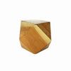 Benzara BM209762 Faceted Icosahedron Shape Block Table, Small, Natural Brown