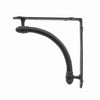 Benzara BM209784 Metal Frame Wall Bracket with Curved Anterior, Antique Black