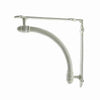 Benzara BM209785 Metal Frame Wall Bracket with Curved Anterior, Antique White