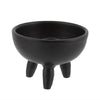 Benzara BM209882 Round Metal Incense Holder with Angular Leg Support, Matte Black