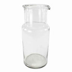 Benzara BM209894 Pitcher Shape Hand Blown Glass Frame Carafe, Large, Clear