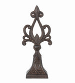 Benzara Metal Finial Table Decor with Stable Base, Brown