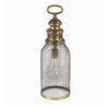 Benzara Metal Frame Battery Operated Electrical Lantern with Ring Hanger,Large,Gold