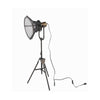 Benzara Industrial Flash Type Floor Lamp with Cone Shade, Large, Black