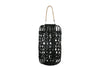 Benzara 23.25" Octagonal Weave Design Bellied Lantern with Hanger, Black