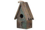 Benzara Wooden Bird House with Saw tooth Edge Design on Roof, Brown