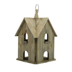 Benzara Wooden Bird House with 4 Windows and Doors, Brown