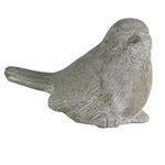 Benzara Cement Bird Figurine with Head Upward, Gray