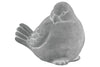Benzara Traditional Cement Side Looking Sitting Bird, Washed Gray
