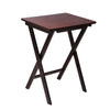 Benzara Traditional Style Wooden Folding Table, Dark Brown