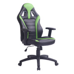 Benzara Leatherette Upholstered Swivel Office Chair with Track Armrests, Black