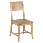 Benzara Reclaimed Wood Dining Chair with Tapered Legs, Distressed Brown
