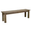 Benzara Rectangular Reclaimed Wood Bench with Grains and Knots, Brown