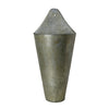 Benzara Traditional Style Semi Conical Shaped Iron Wall Bucket, Gray