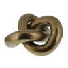 Benzara Contemporary Styled Metal Infinity Knot Decor with 3 Loops, Gold