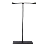 Benzara Forged T Shape Iron Jewellery Stand with Flat Base, Black