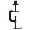 Benzara Antique Style Metal Taper Holder with MounTable Bottom Screw, Black