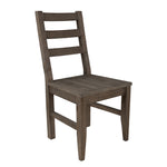 Benzara Ladder Back Wooden Dining Chair with Front Tapered Legs, Brown