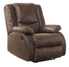 Benzara Wooden Zero Wall Recliner with Pillow Top Arms and Tufted Back, Brown