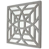 Benzara Mirrored Wall Decor with Decorative Geometric Design, Gray and Silver