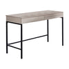 Benzara Wooden Desk with 2 Drawers and Metal Frame, Washed White and Black
