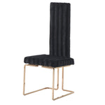 Benzara Leatherette Upholstered Dining Chair with Cantilever Base, Set of 2, Black