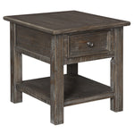 Benzara 1 Drawer Rustic Wooden End Table with Open Bottom Shelf, Brown