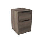 Benzara Two Tone Wooden File Cabinet with 2 File Drawers, Brown